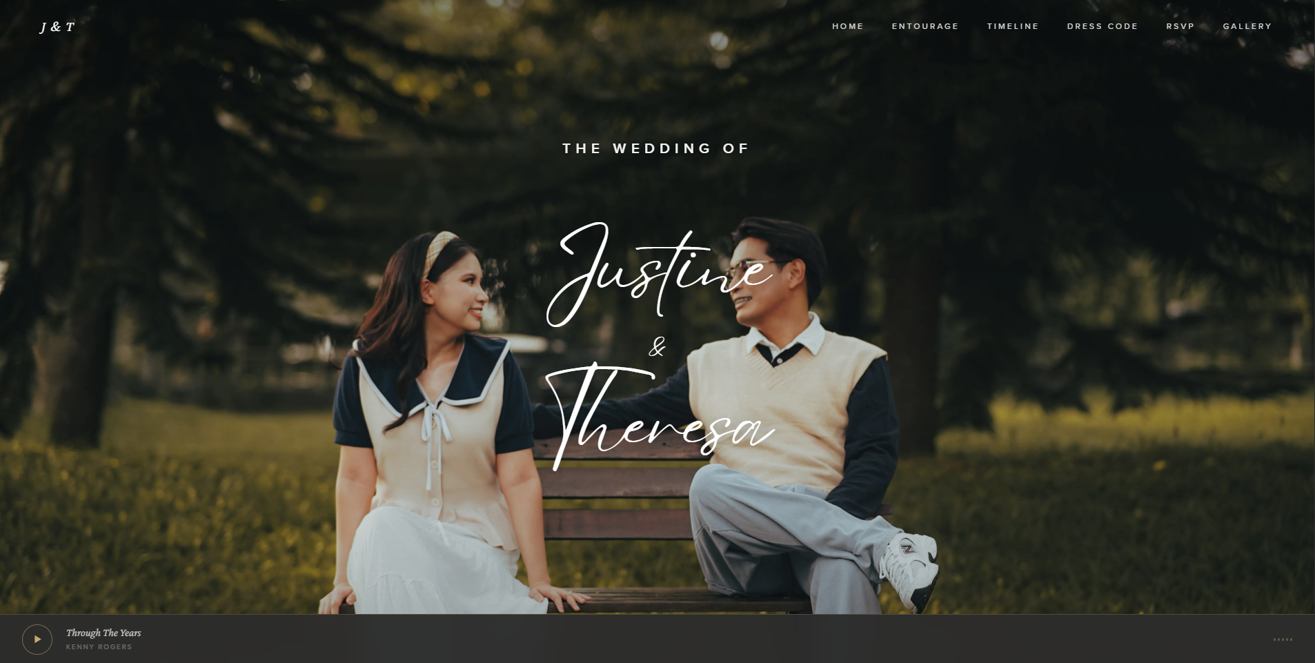 Wedding invitation website by AT Studio