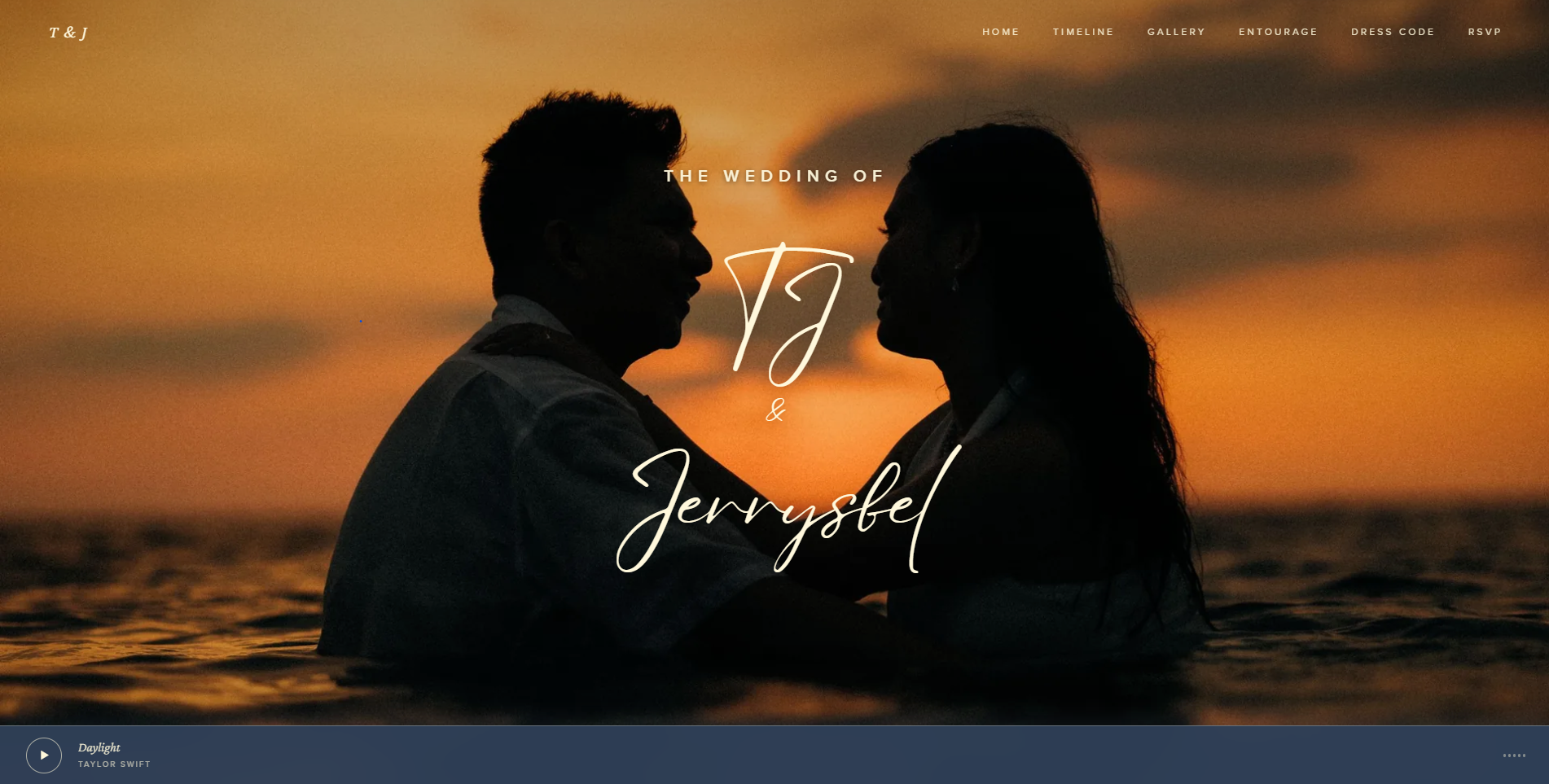 Wedding invitation website by AT Studio